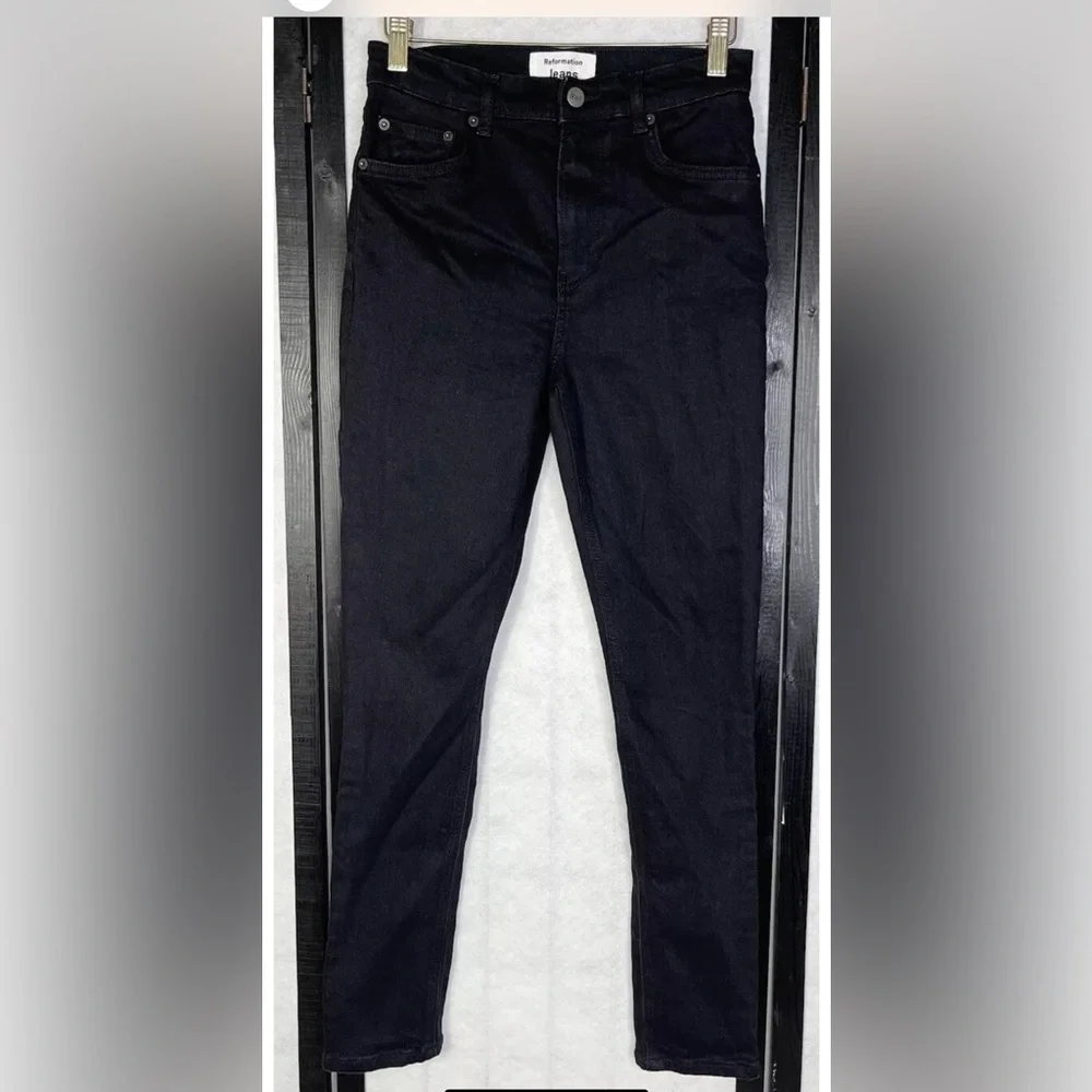 REFORMATION Black Denim JEANS Size: 27 - Picture 1 of 5